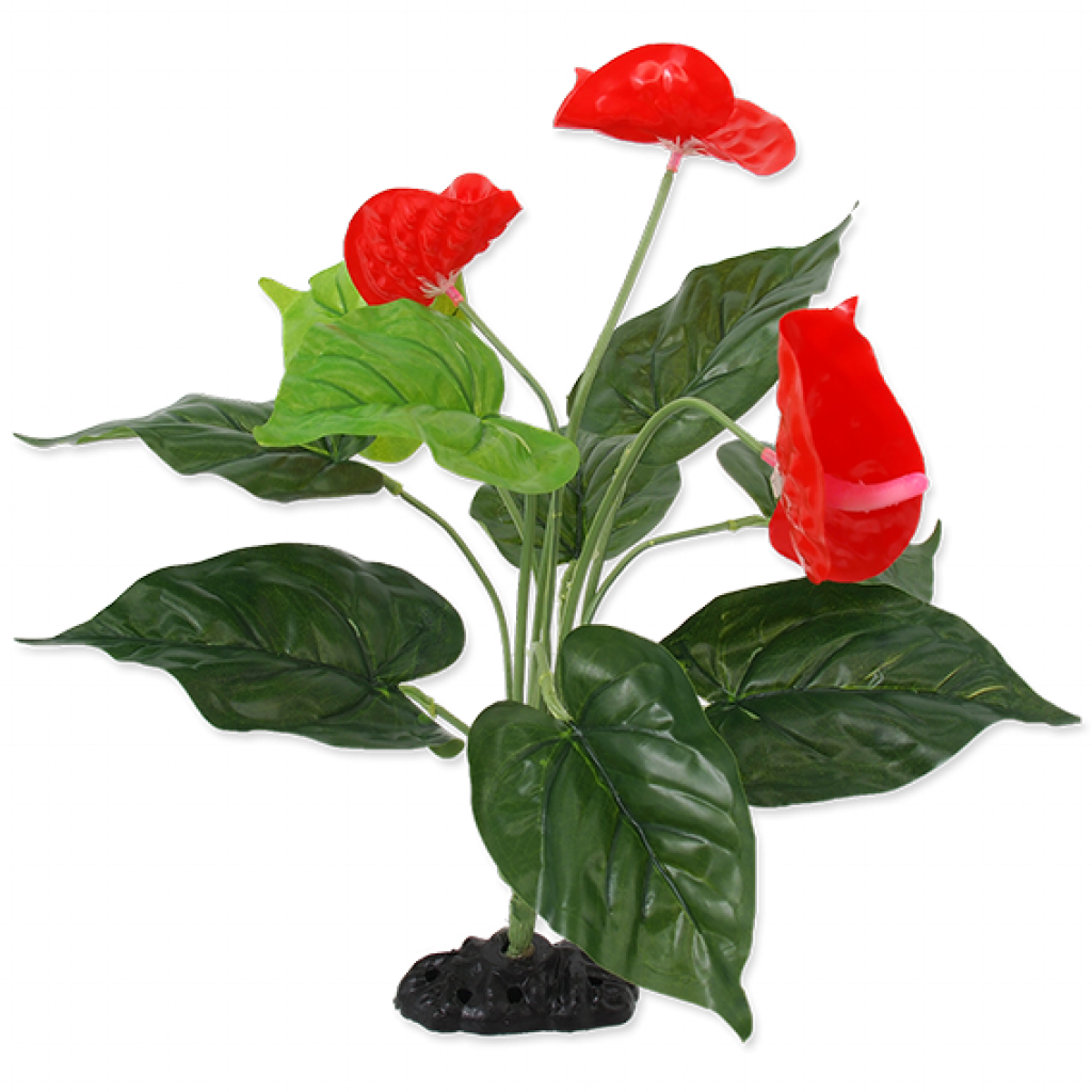 Plastikpflanze "Anthurium" (Flamingoblume) 40cm